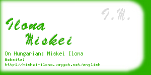 ilona miskei business card